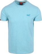 Superdry Classic T-Shirt Melange Lichtblauw maat M Heren, Kleding | Heren, Verzenden, Nieuw, Maat 48/50 (M), Superdry