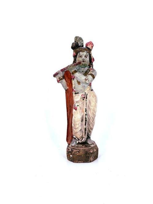 sculptuur, Krishna - 19th c. - 32.5 cm - Terracotta, Antiek en Kunst, Kunst | Niet-Westerse kunst