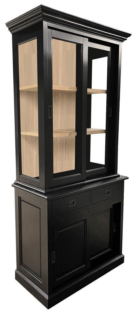 Buffetkast Putten zwart - eiken interieur 100cm soft close, Huis en Inrichting, Kasten | Buffetkasten, Ophalen of Verzenden