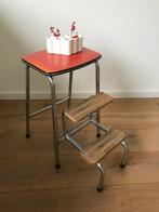 BRABANTIA - Trapje - Vintage  - Chroom - Hout - Skai