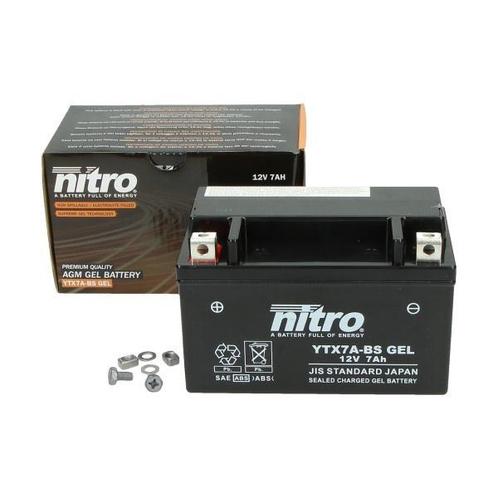 Accu Nitro YTX7A-BS GEL, Fietsen en Brommers, Brommeronderdelen | Scooters, Nieuw, Overige merken, Verzenden