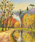 Christiane Stenfort (née en 1940) - Automne sur la Rance à