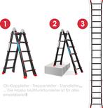 MASKO® telescopische ladder aluminium multifunctionele ladde, Verzenden, Nieuw