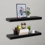vidaXL Wandschappen zwevend 2 st 60x20x3,8 cm zwart, Huis en Inrichting, Woonaccessoires | Wandplanken en Boekenplanken, Verzenden