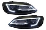 Koplampen VW Jetta IV 2011-2017 LED Tube Dynamic Zwart, Ophalen of Verzenden, Nieuw