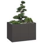 vidaXL Plantenbak 120x80x80 cm staal zwart, Tuin en Terras, Verzenden, Nieuw, Metaal