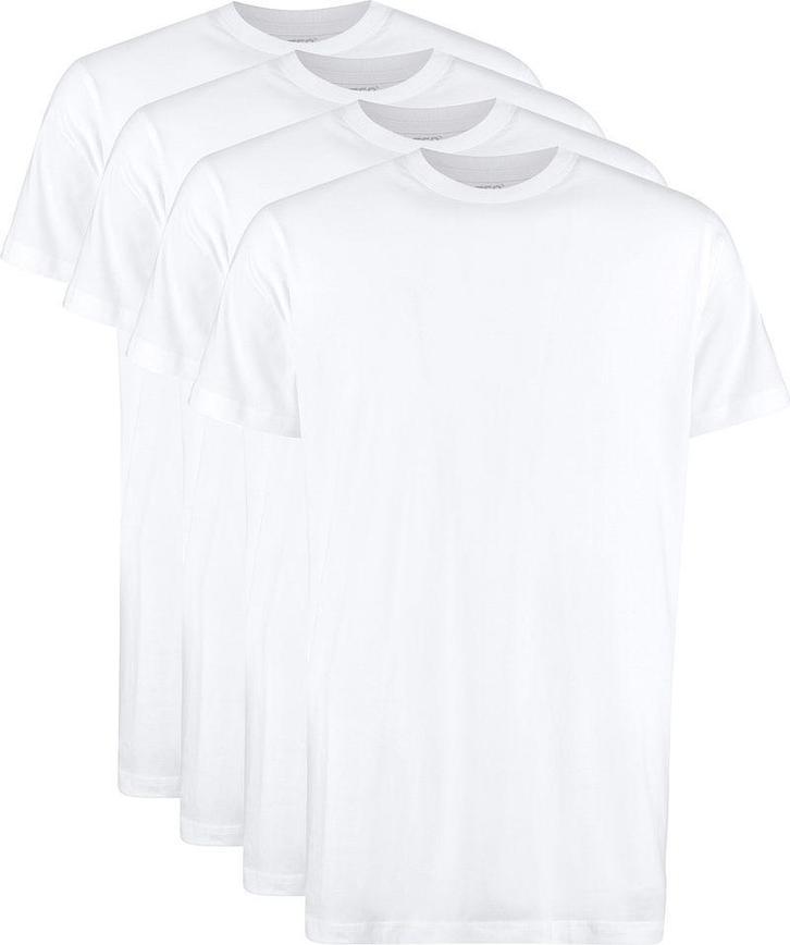 Slater 4-pack T-shirt Extra Lang Wit maat M Heren, Kleding | Heren, T-shirts, Wit, Nieuw, Maat 48/50 (M), Verzenden