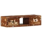 vidaXL Tv-meubel wandmontage 100x32x25 cm massief gerecycled, Huis en Inrichting, Woonaccessoires | Cd- en Dvd-rekken, Verzenden