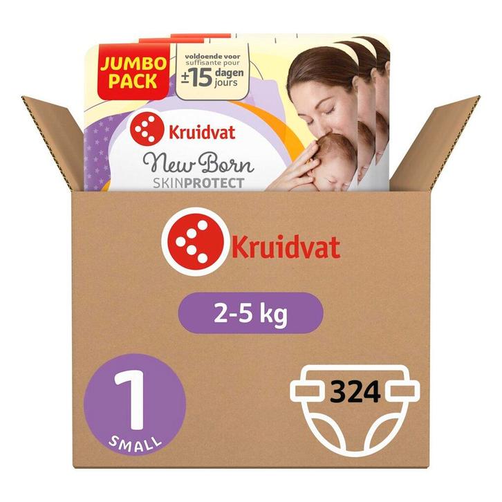 Kruidvat 1 NewBorn Small Luiers Volumedoos, Kinderen en Baby's, Overige Kinderen en Baby's, Nieuw, Verzenden