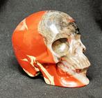 Schedel hand uitgehouwen in kristal Australisch brecciated, Verzamelen, Mineralen en Fossielen