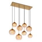 Hanglamp JAMESSA 106.0 cm 8-lichts Metaal Messing-Coloured, Huis en Inrichting, Lampen | Hanglampen, Nieuw, Ophalen of Verzenden