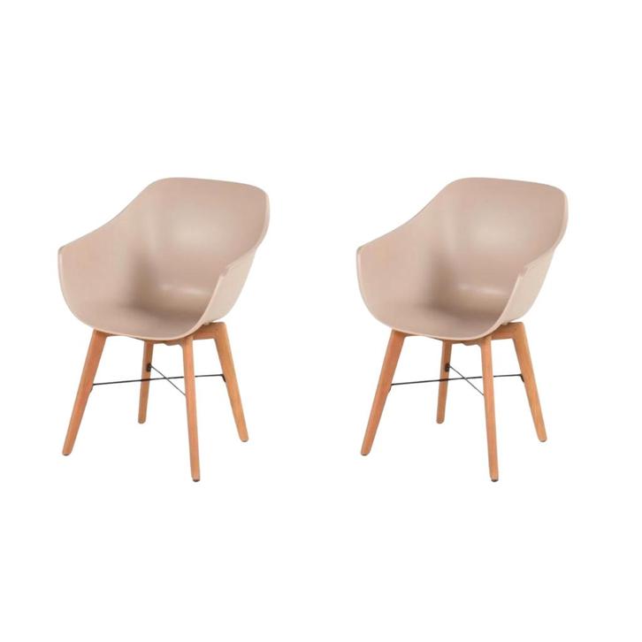 2dekans | Hartman Set van 2 IRIS Stoelen - Houten Onderstel, Huis en Inrichting, Stoelen, Zo goed als nieuw, Ophalen of Verzenden