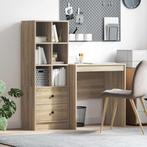 vidaXL Bureau met opbergruimte 2 pcs Sonoma Eiken 70 x 50 x, Huis en Inrichting, Kasten | Buffetkasten, Verzenden, Nieuw, 50 tot 100 cm