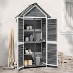 Tuinschuur 89x52,5x175 cm massief grenenhout grijs, Verzenden, Nieuw