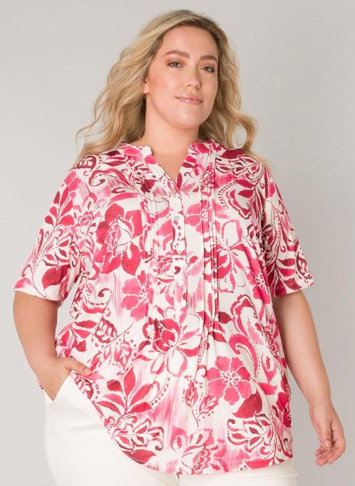 COLLETTA blouse roze print Maat:, Kleding | Dames, Blouses en Tunieken, Overige kleuren, Nieuw, Verzenden