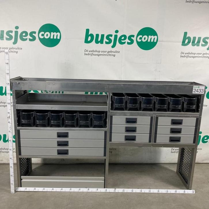 Aluca aluminium bedrijfswageninrichting gebruikt (nr 2433), Auto diversen, Overige Auto diversen, Ophalen of Verzenden