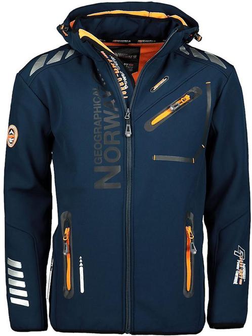 Geographical Norway Softshell Jas Donkerblauw/Oranje Royaute, Kleding | Heren, Jassen | Zomer, Blauw, Nieuw, Verzenden