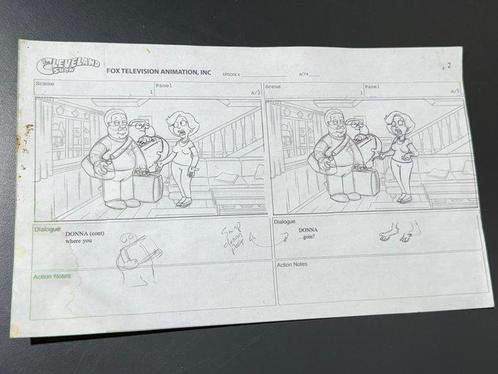 Fuzzy Door - Productie storyboardpagina, gebruikt door Sue, Cd's en Dvd's, Dvd's | Tekenfilms en Animatie