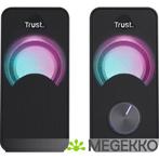 Trust Arys 2.0 Compact RGB Speakerset Zwart, Computers en Software, Pc speakers, Verzenden, Nieuw, Trust