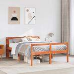 vidaXL Bedframe met hoofdbord massief grenenhout wasbruin, Bruin, Verzenden, Overige maten, 200 cm
