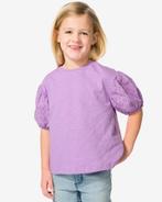 HEMA Kinder T-shirt broderie paars, Verzenden, Nieuw