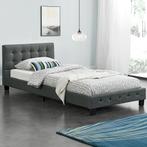 Gestoffeerd bed Manresa - 90 x 200 cm - Grijs, Verzenden, Nieuw