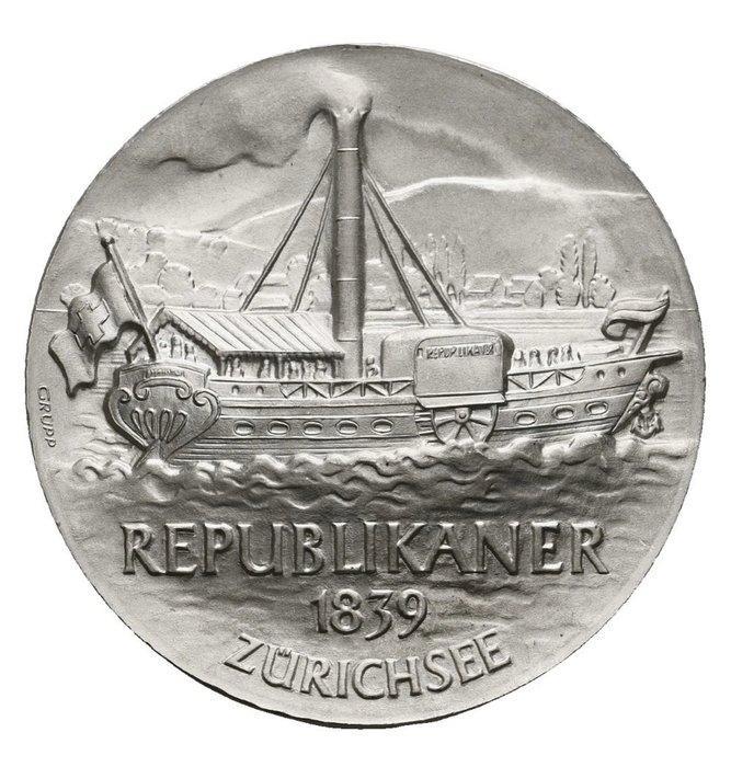 Wereld. Medal Silbermedaille o.J. (v. Grupp) Republikaner, Postzegels en Munten, Munten | Europa | Niet-Euromunten