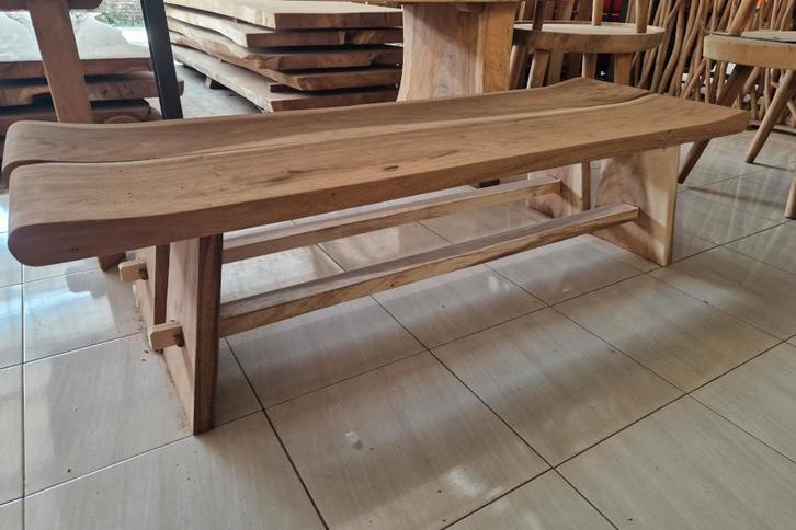 Rockwood® Tuinbank Japan Massief Suar-Hout 2.20m, Tuin en Terras, Tuinsets en Loungesets, Nieuw, Hout, Ophalen of Verzenden