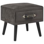 vidaXL Nachtkastje 40x35x40 cm fluweel grijs, Huis en Inrichting, Slaapkamer | Nachtkastjes, Overige materialen, Minder dan 45 cm