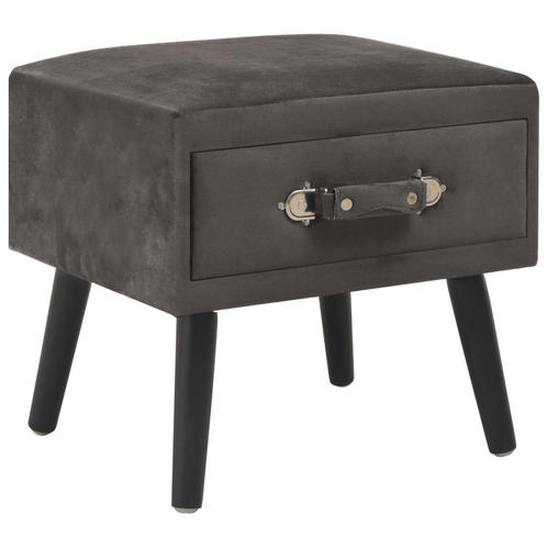 vidaXL Nachtkastje 40x35x40 cm fluweel grijs, Huis en Inrichting, Slaapkamer | Nachtkastjes, Nieuw, Minder dan 45 cm, Overige materialen