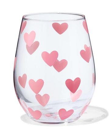 HEMA Glas 550ml hartjes beschikbaar voor biedingen