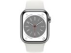Apple Watch Series 8 - 4G - 45mm - ECG - Zilver, Sieraden, Tassen en Uiterlijk, Smartwatches, Verzenden, Zo goed als nieuw, Apple