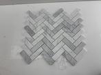 Veiling - Doos 10x marmeren mozaïektegels – Carrara wit, Doe-het-zelf en Verbouw, Tegels, Nieuw