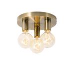 Moderne plafondlamp brons rond - Facil, Verzenden, Nieuw, Modern