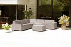 Flow. Cube hoek loungebank taupe chiné |, Tuin en Terras, Tuinsets en Loungesets, Ophalen of Verzenden, Nieuw