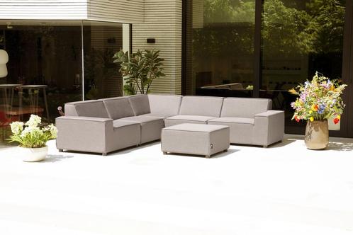 Flow. Cube hoek loungebank taupe chiné |, Tuin en Terras, Tuinsets en Loungesets, Ophalen of Verzenden