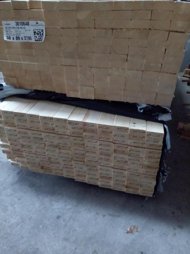 SLS 38x89 vuren aanbieding prijs per m1 : €1,94 incl btw, Doe-het-zelf en Verbouw, Hout en Planken, Nieuw, 25 tot 50 mm, Vuren