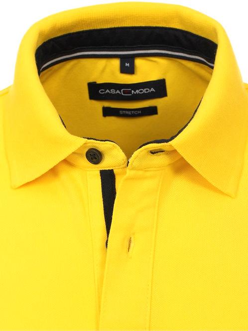 Casa Moda Polo Shirt Comfort Fit Effen Stretch Geel 4470-537, Kleding | Heren, Polo's, Geel, Nieuw, Verzenden