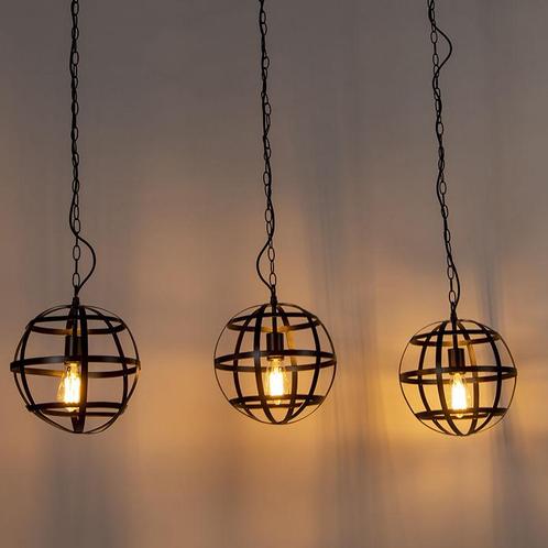 Metalen bollen hanglamp, zwart, Ø30cm, Zakelijke goederen, Kantoor en Winkelinrichting | Kantoorartikelen, Ophalen of Verzenden