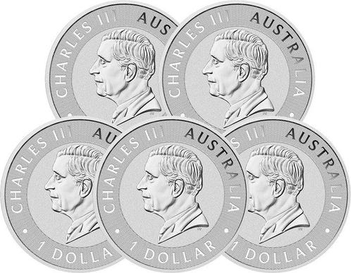 5 Troy Ounce - Zilver .999 - Kangourou 2025 - 155,5 gram -, Postzegels en Munten, Edelmetalen en Baren