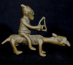 Figuur - Paardrijder - Brons - Baule - 11 cm - Ivoorkust, Antiek en Kunst
