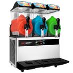 GGM Gastro | Slush machine - 3x 12 liter - Zwart/Zilver |, Verzenden, Nieuw in verpakking