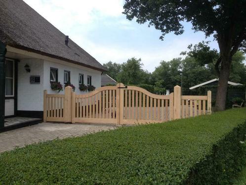 Eiken Boogpoort Klassiek, Tuin en Terras, Tuinpoorten, Nieuw, Hout, Draaipoort, 100 tot 150 cm, 200 cm of meer, Ophalen of Verzenden