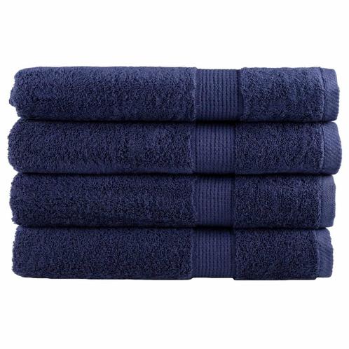 vidaXL Handdoeken SOLUND 4 st 600 g/m² 100x200 cm, Huis en Inrichting, Badkamer | Badtextiel en Accessoires, Blauw, Nieuw, Verzenden