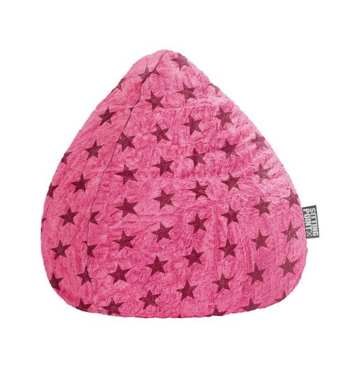 Kinder Zitzak BeanBag Fluffy Stars L - Roze, Huis en Inrichting, Zitzakken, Verzenden