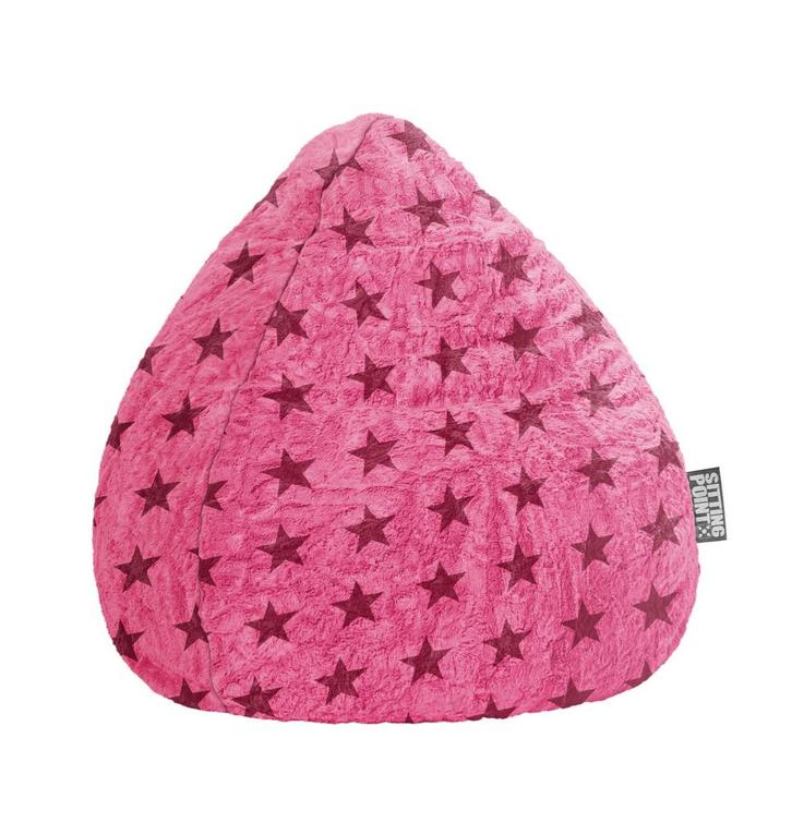 Kinder Zitzak BeanBag Fluffy Stars L - Roze, Huis en Inrichting, Zitzakken, Verzenden