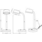 LED Tafellamp - Rond - Mat Nikkel - Warm Wit 3000K, Huis en Inrichting, Ophalen of Verzenden, Nieuw, Kunststof, Minder dan 50 cm