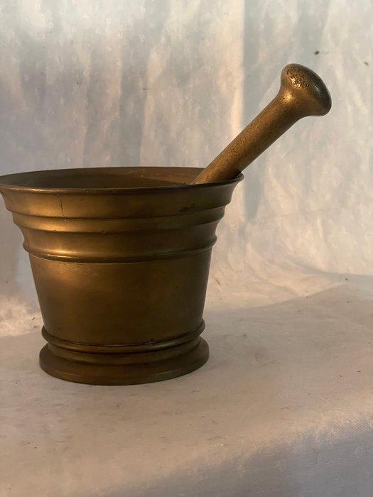 Vijzel en stamper (2) - Brons - Antieke bronzen vijzel uit, Antiek en Kunst, Antiek | Keukenbenodigdheden