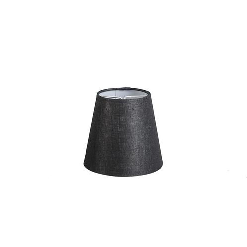 Linnen klemkap zwart rond schuin 12/8/11, Huis en Inrichting, Lampen | Lampenkappen, Minder dan 25 cm, Rond, Zwart, Nieuw
