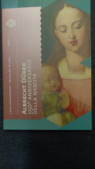 San Marino. 2 Euro 2014/2021 Puccini + Durer (2 coins), Postzegels en Munten, Munten | Europa | Euromunten